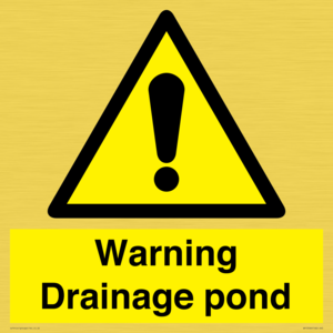 Warning Drainage pond